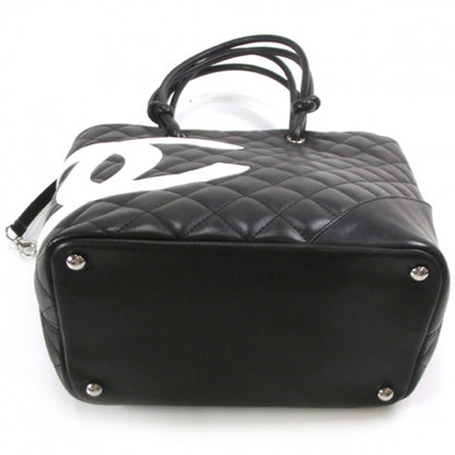 Chanel Calfskin Quilted Medium Cambon Tote Black White 4 of 11