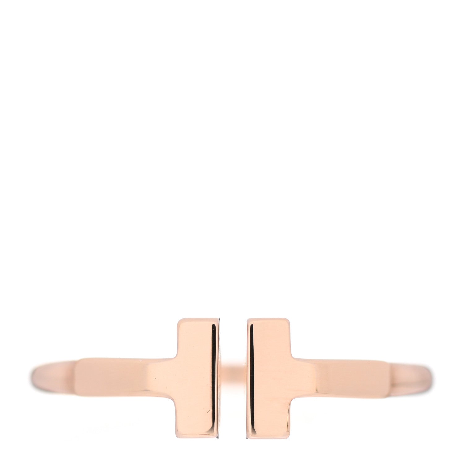 Tiffany 18K Rose Gold T Wire Ring 50 5.25 1 of 4