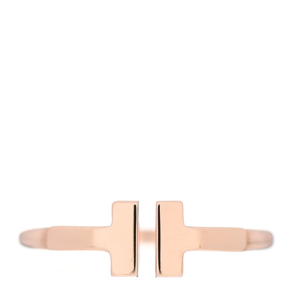 Tiffany 18K Rose Gold T Wire Ring 50 5.25 1 of 4