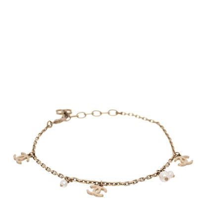Chanel Pearl CC Chain Anklet Gold 1 of 6