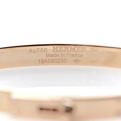 Hermes 18K Rose Gold Diamond PM Kelly Bracelet SH 4 of 5