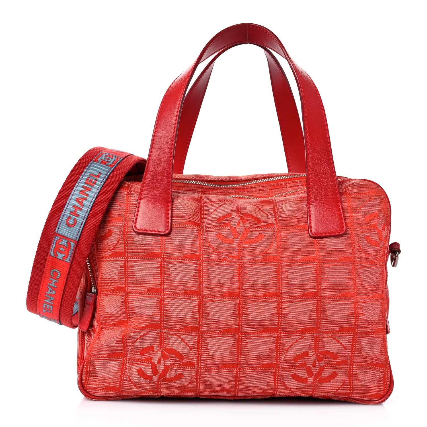 Chanel Nylon Small Travel Tote Red 1 of 9