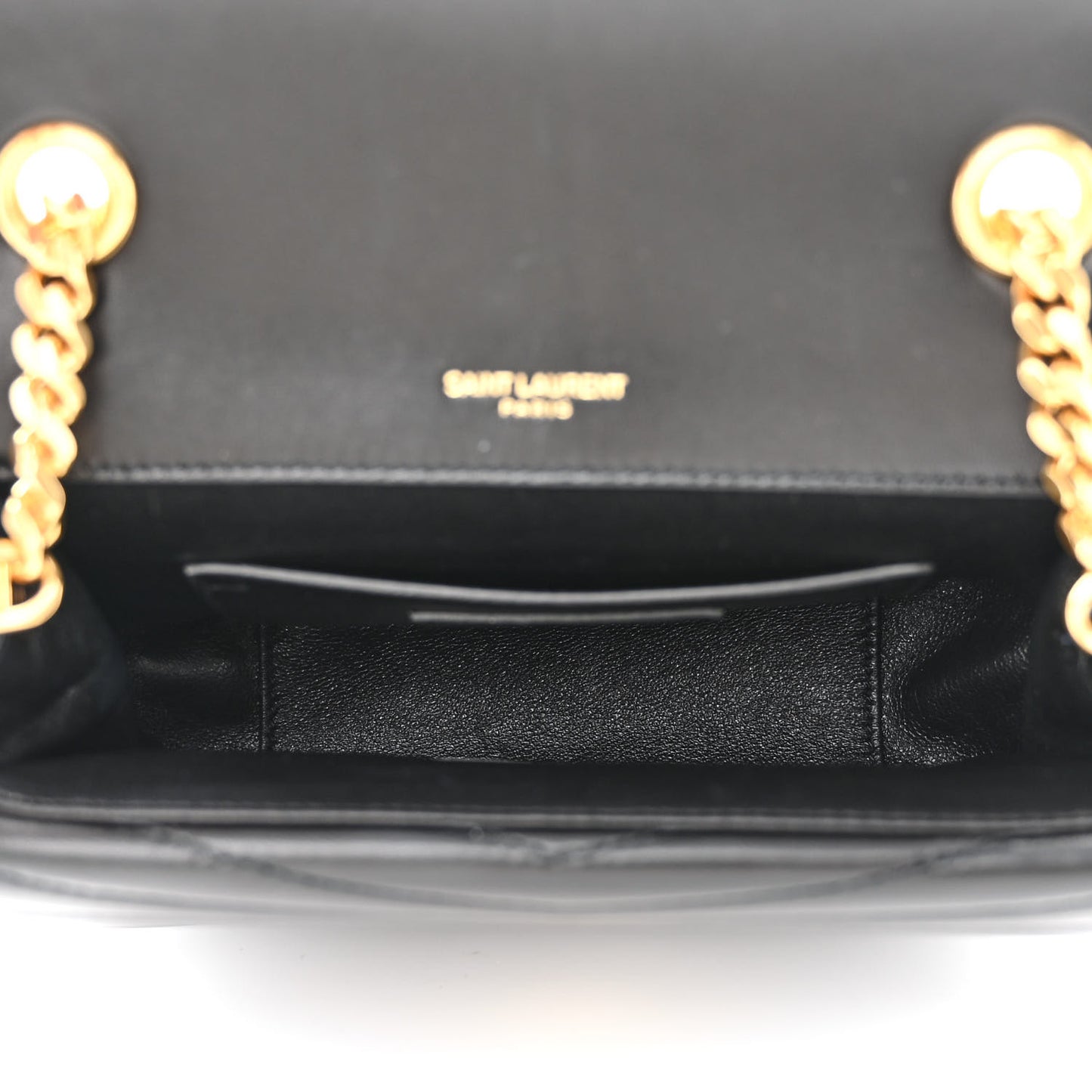 Lambskin Matelasse Chevron Monogram Small Sulpice Bag Black