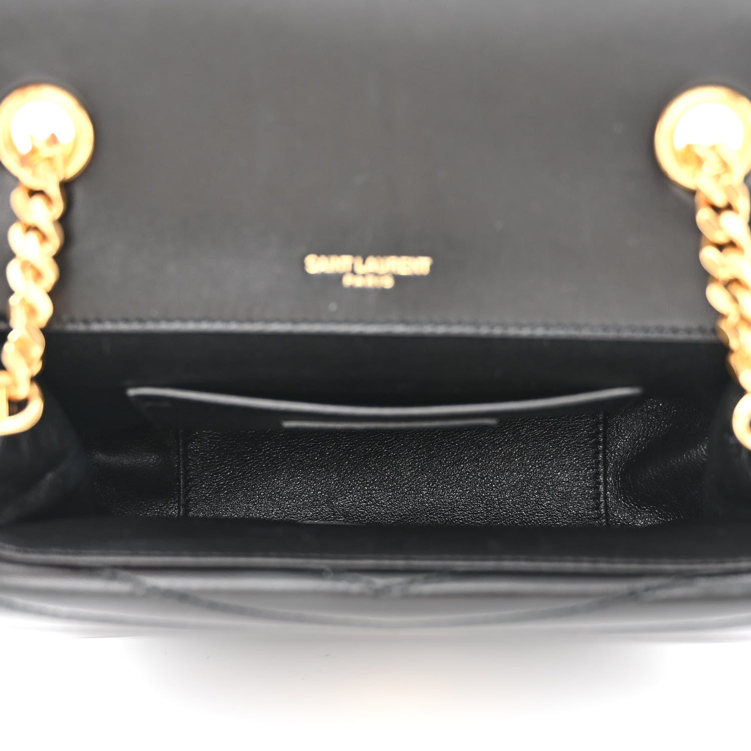 Saint Laurent Lambskin Matelasse Chevron Monogram Small Sulpice Bag Black 5 of 11