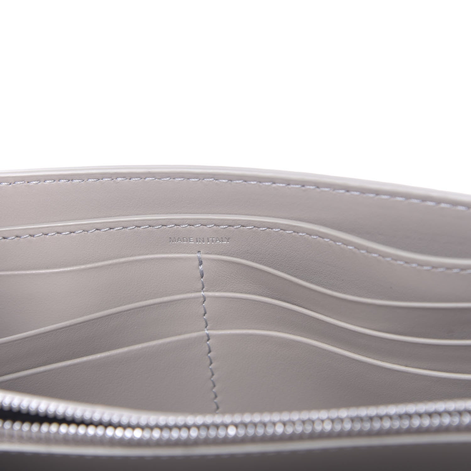 Burberry Metallic Calfskin Crocodile Embossed Hannah Wallet On Chain Silver 8 of 11