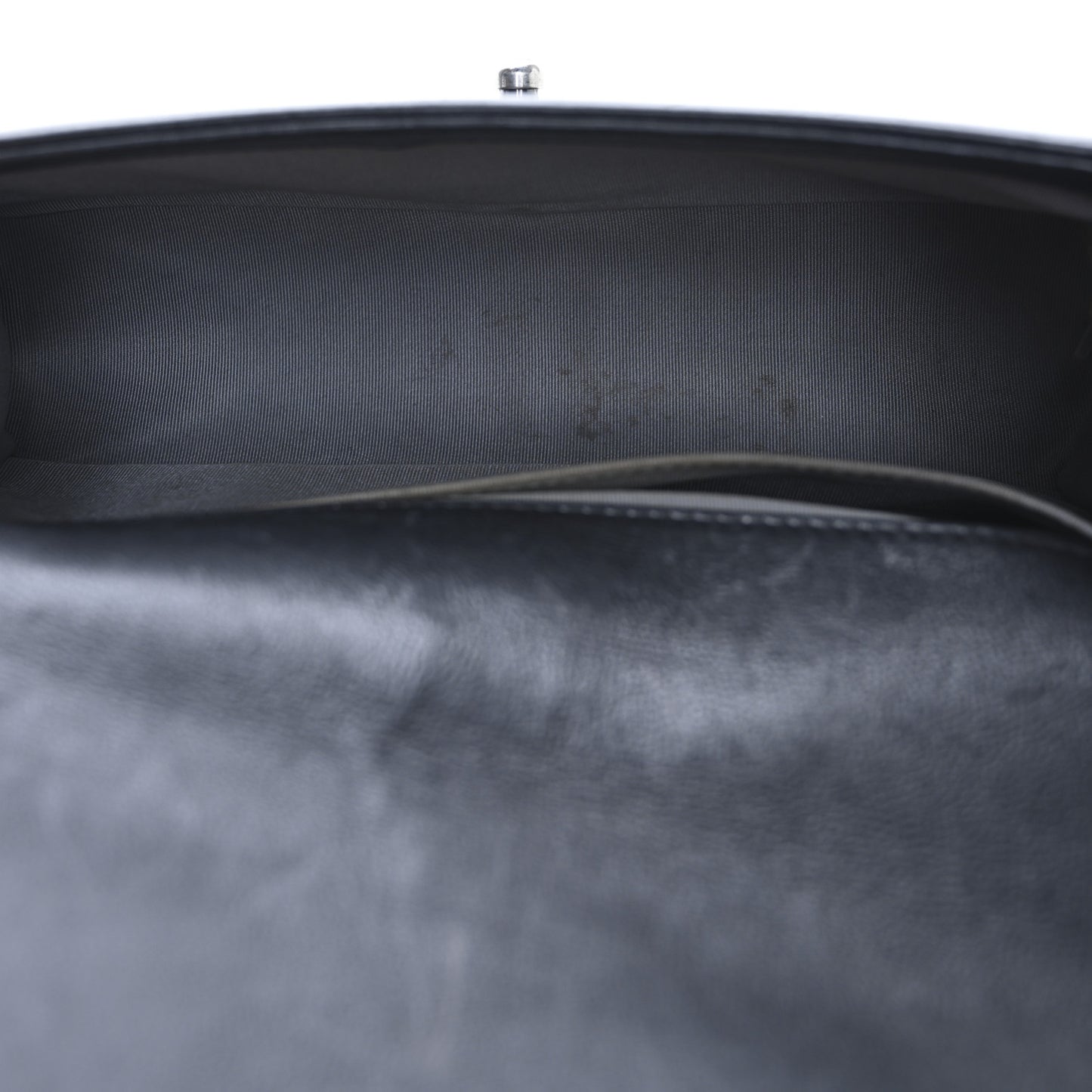 Calfskin Double Stitch Medium Boy Flap Black