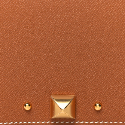 Hermes Madame Calfskin Medor Card Holder Gold 8 of 9