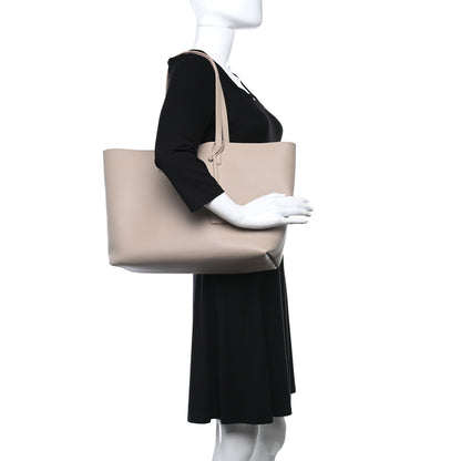 Saint Laurent Calfskin Large Shopping Tote Natural 3 of 10