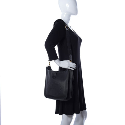Hermes Taurillon Clemence Evelyne III PM Black 2 of 10
