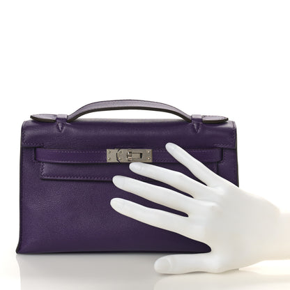Hermes Swift Kelly Pochette Clutch Iris 2 of 14
