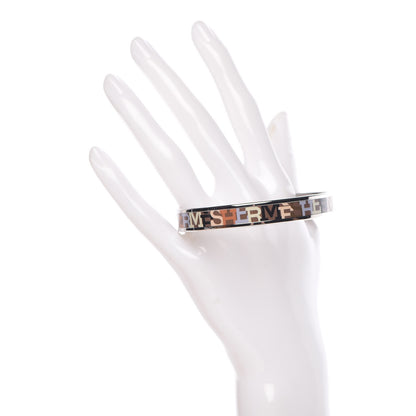 Hermes Enamel Printed Narrow Capitales Bracelet 70 2 of 6