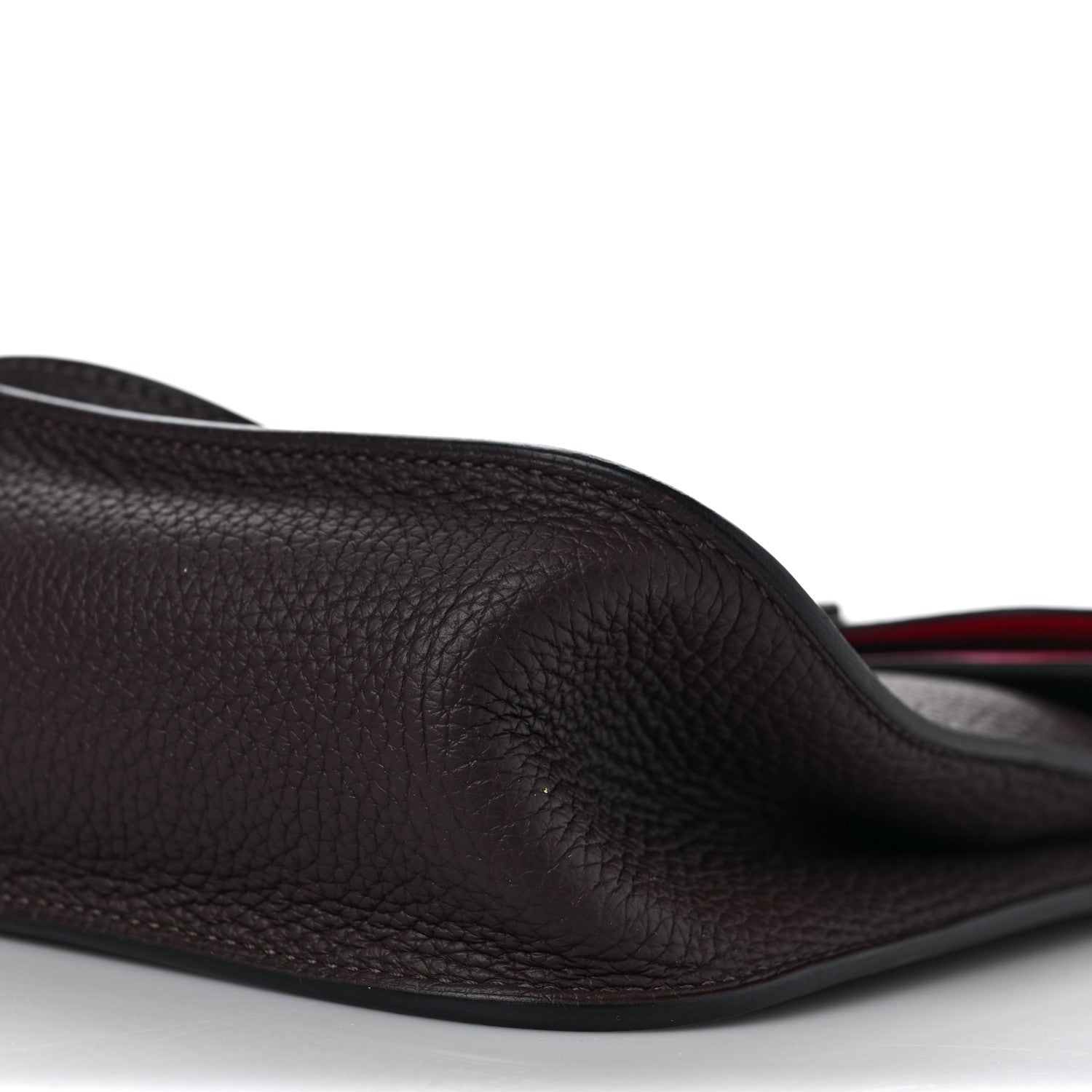 Hermes Taurillon Clemence Verso Halzan 25 Rouge Sellier Framboise 7 of 8