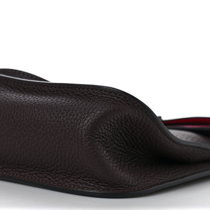 Hermes Taurillon Clemence Verso Halzan 25 Rouge Sellier Framboise 7 of 8