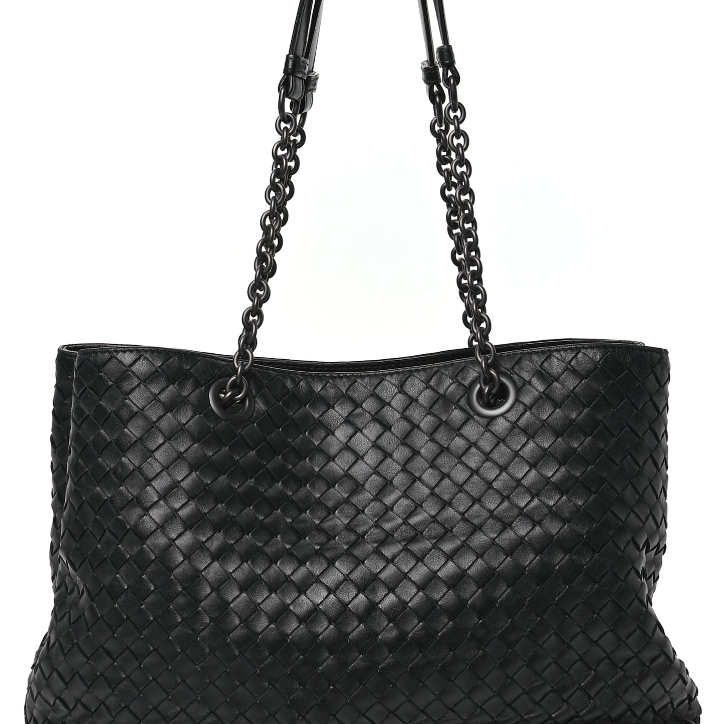 Nappa Intrecciato Medium Tote Black