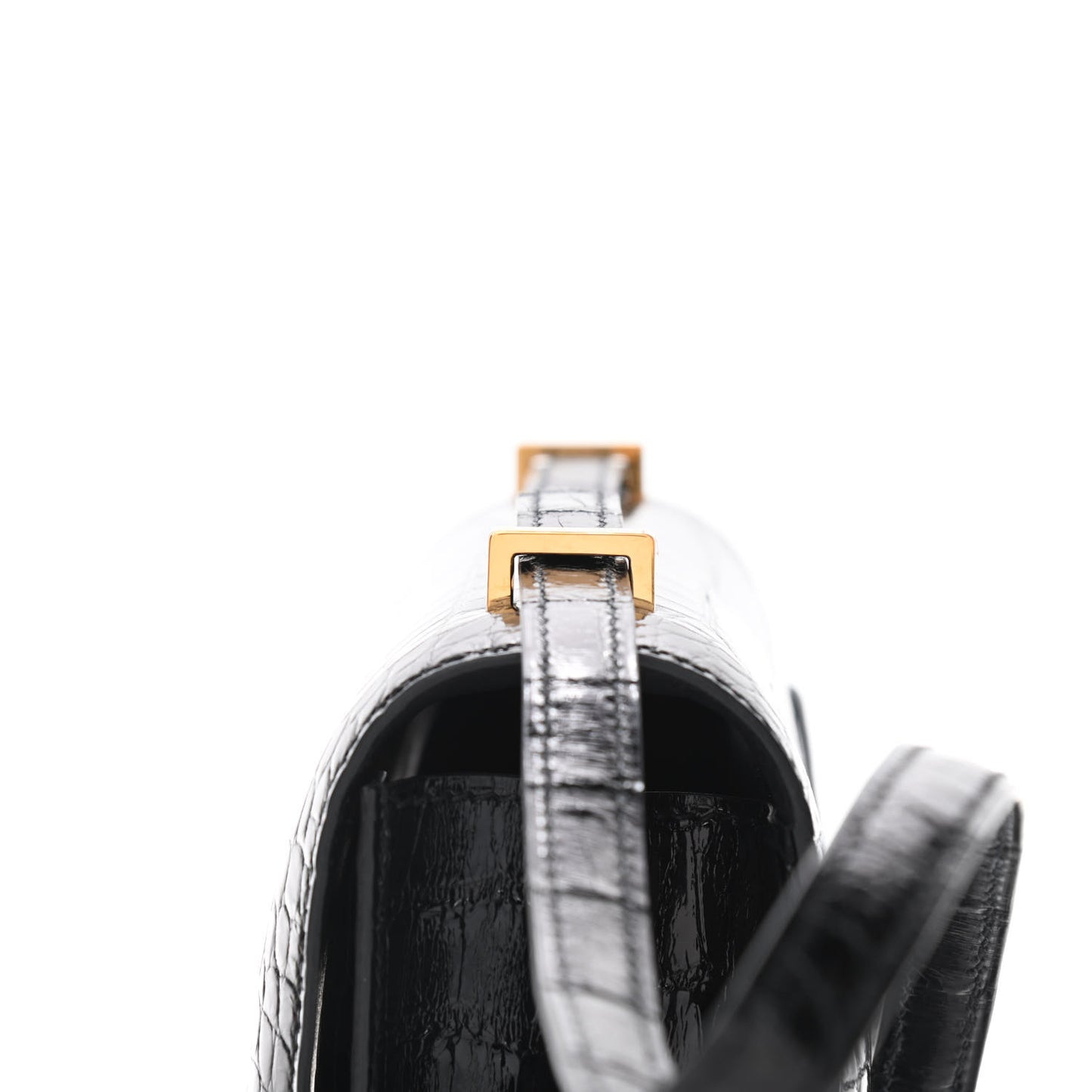 Shiny Alligator Constance 18 Black