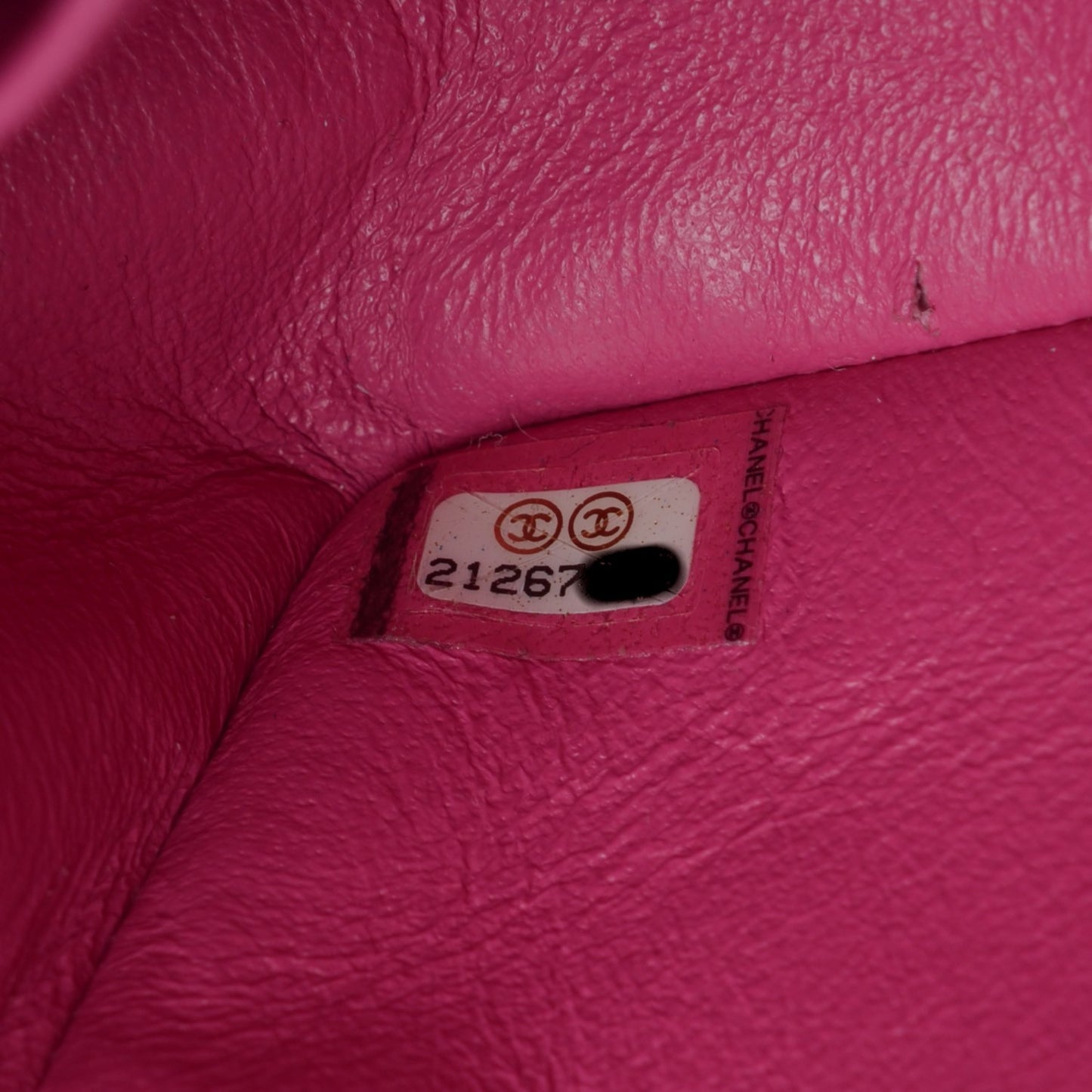 Lambskin Chevron Quilted Mini Rectangular Flap Pink