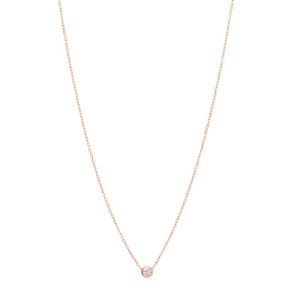 Cartier 18K Pink Gold Diamond LM D'Amour Pendant Necklace 1 of 5