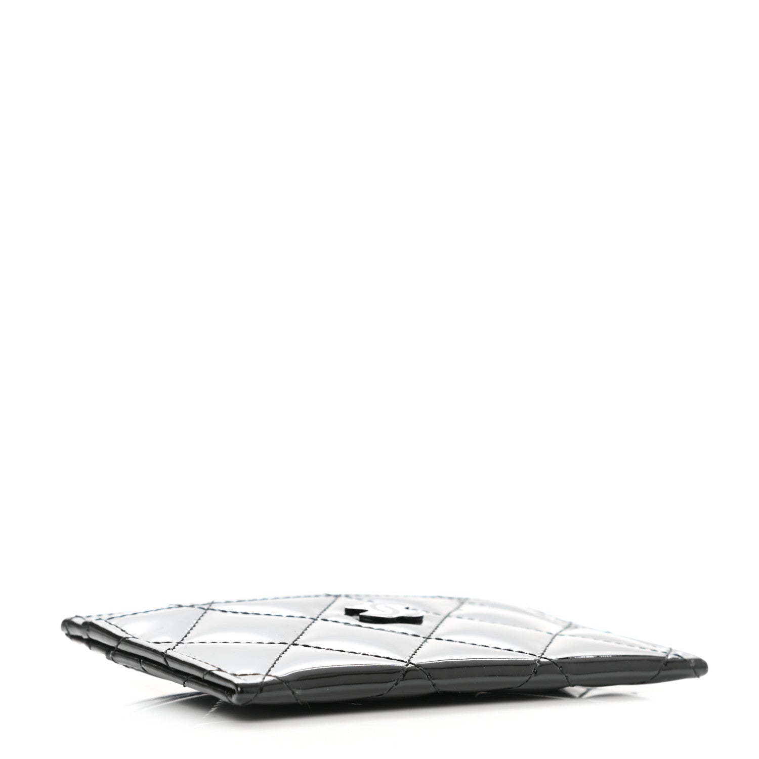 Chanel Patent Calfskin Quilted Card Holder So Black 4 of 9