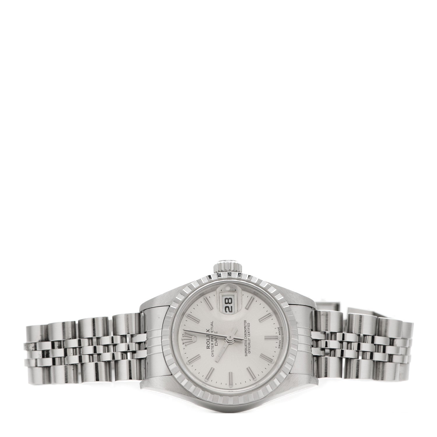 Rolex Stainless Steel 26mm Oyster Perpetual Date Watch Silver 79240 2 of 4