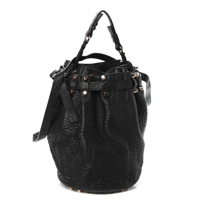 Alexander Wang Pebbled Lambskin Diego Bucket Black Rose Gold Hardware 1 of 9