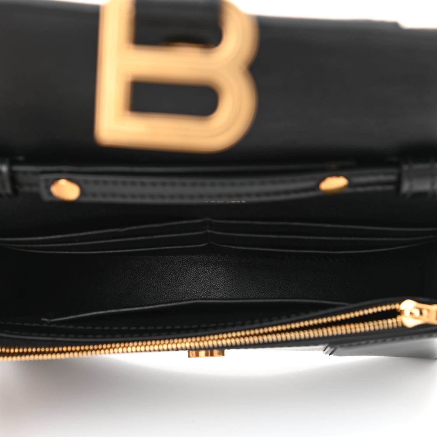 Balenciaga Shiny Box Calfskin Hourglass Chain Bag Black 5 of 7
