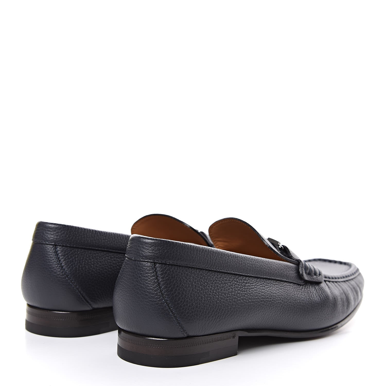 Louis Vuitton Calfskin Mens Montaigne Loafers 8 Marine 4 of 9