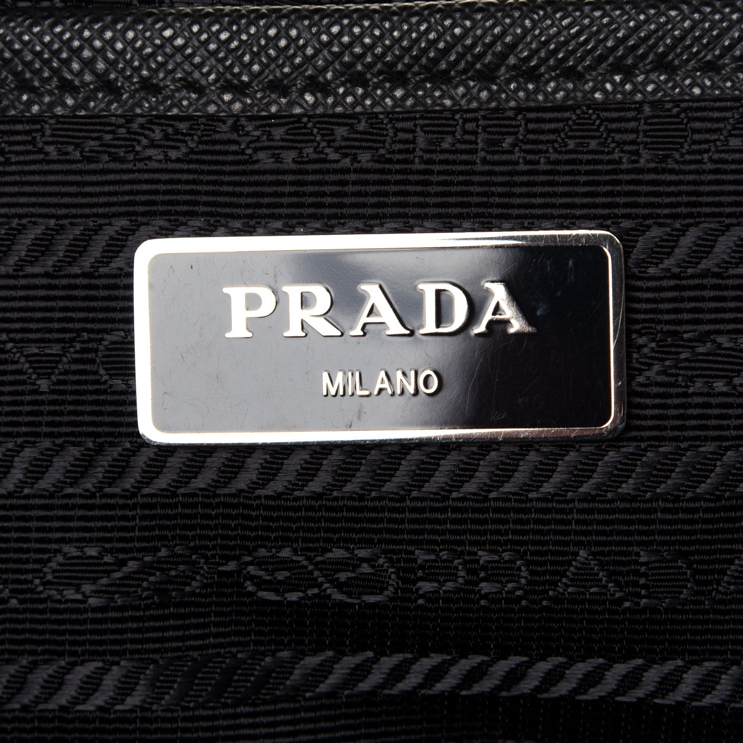 Prada Tessuto Nylon Saffiano Medium Backpack Black 5 of 12