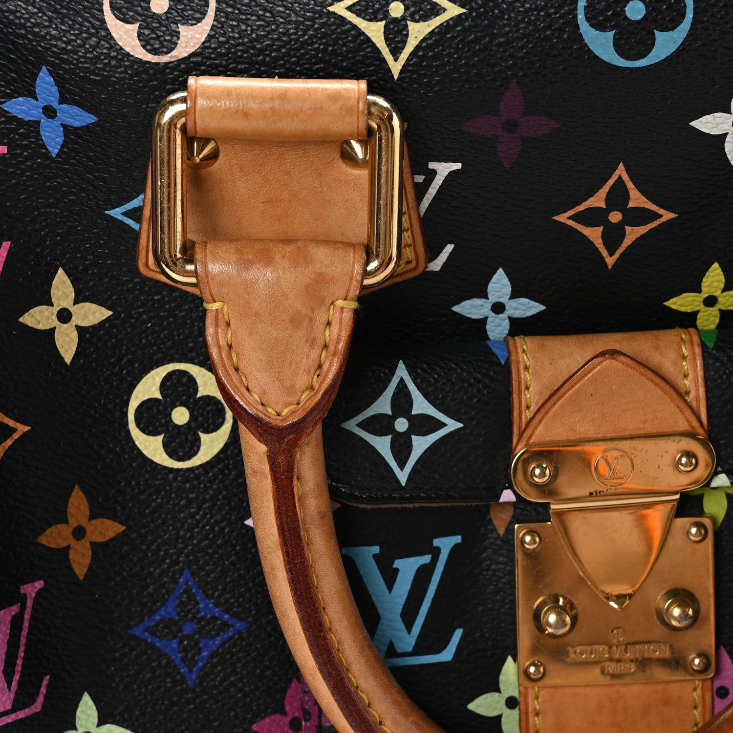 Louis Vuitton LOUIS VUITTON Monogram Multicolor Speedy 30 Black 12 of 15
