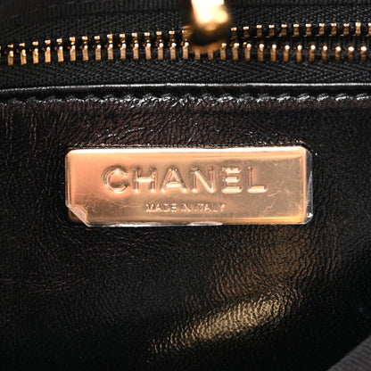 Chanel Shiny Lambskin Pony Hair Cheetah Printed Mini 31 Shopping Bag Light Beige Black 5 of 10