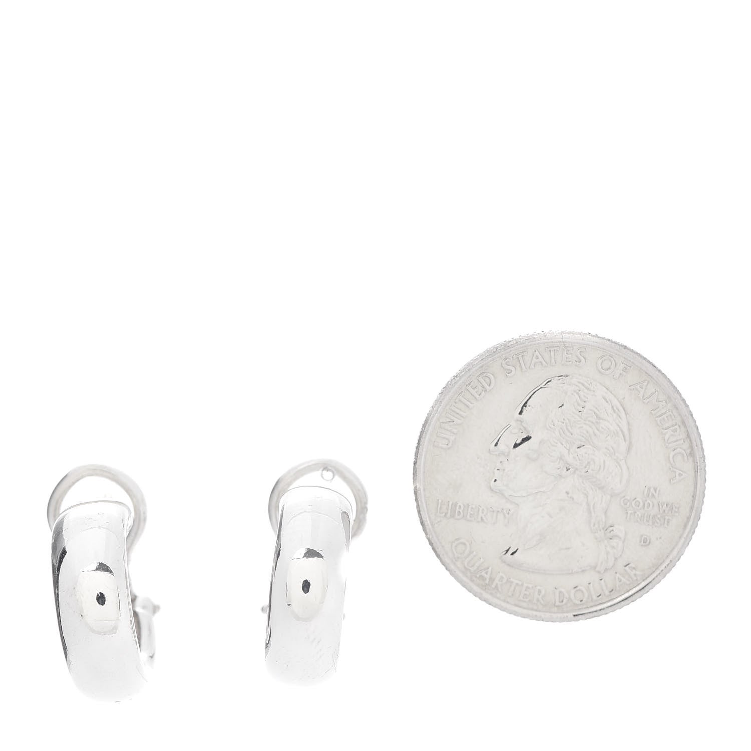 Tiffany Sterling Silver Polished Hoop Earrings 2 of 4