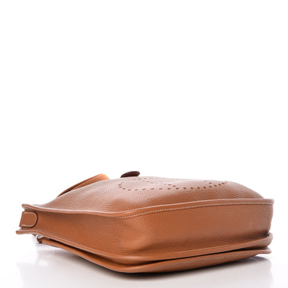 Hermes Taurillon Clemence Evelyne III PM Gold 4 of 9
