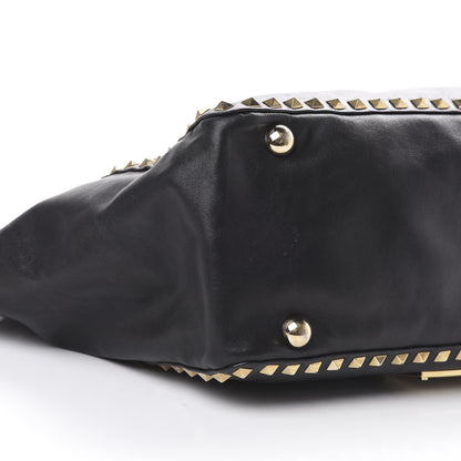 Valentino Garavani Vitello Medium Rockstud Tote Black 7 of 18