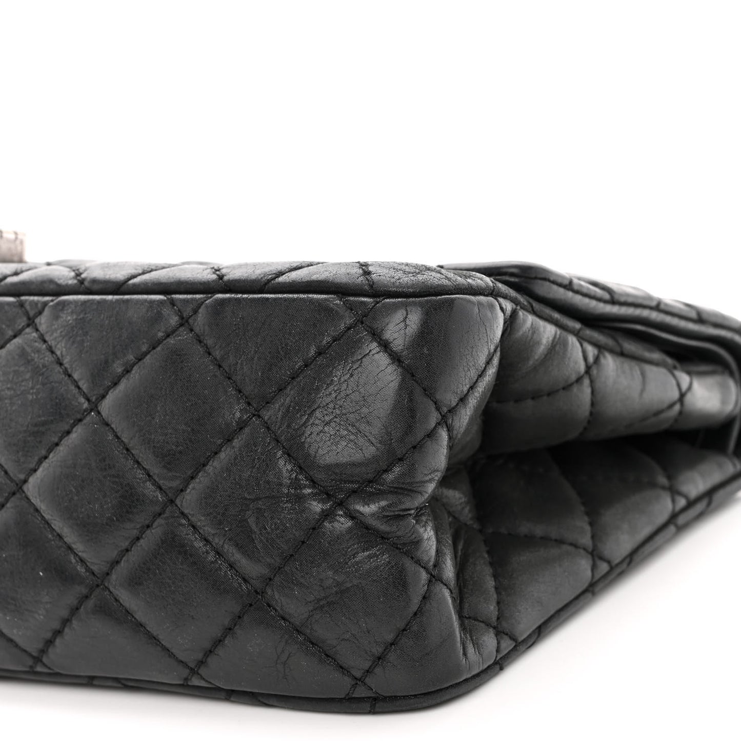 Iridescent Calfskin Quilted 2.55 Reissue 226 Flap Dark Grey