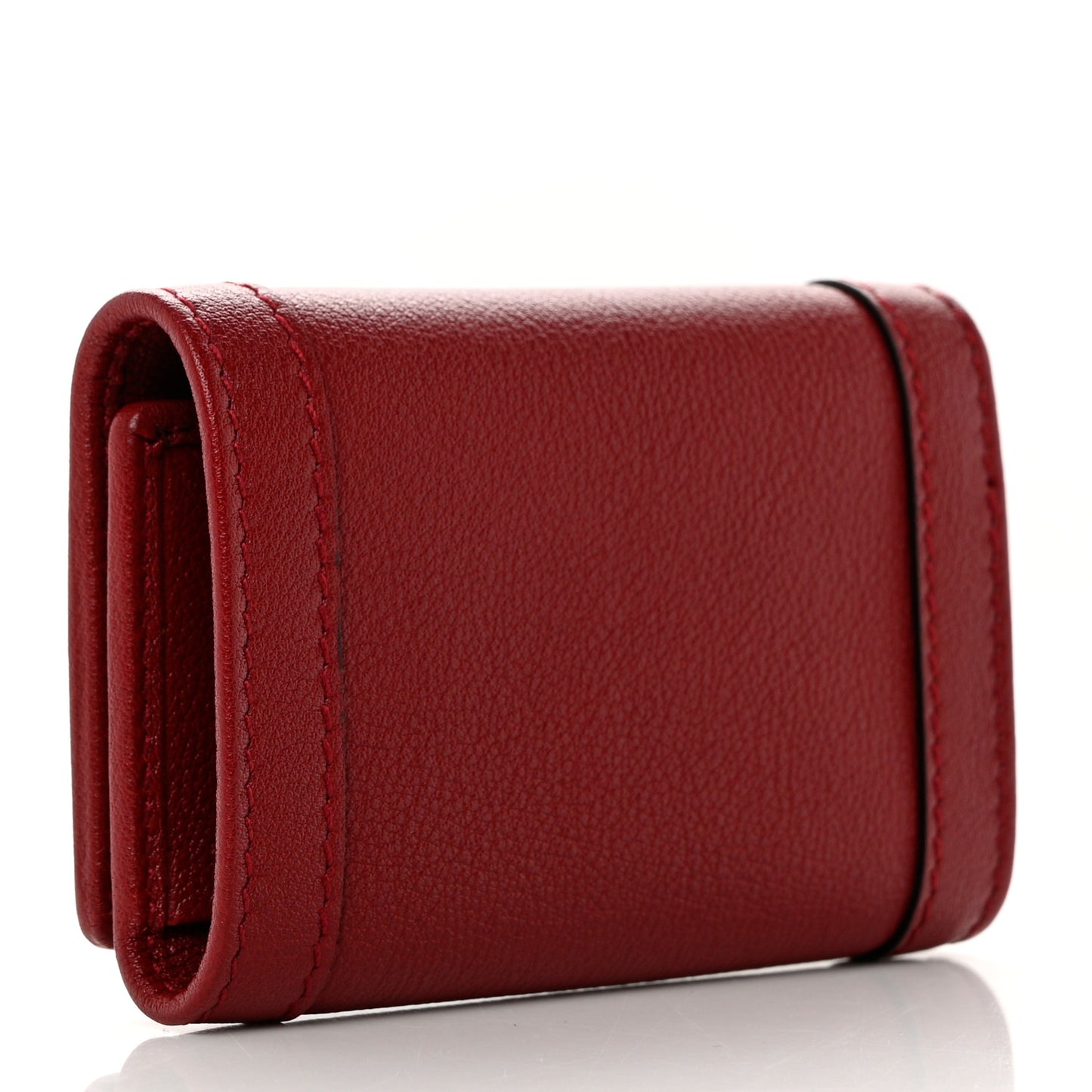 Wonka Grain Calfskin Diana 6 Key Holder Case Red