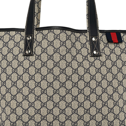 Gucci GG Plus Monogram Medium Signature Web Loop Tote Navy 8 of 12