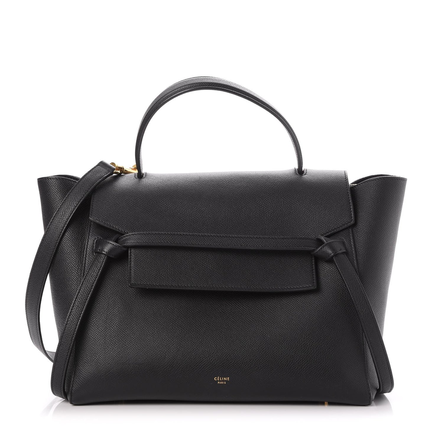 Grained Calfskin Mini Belt Bag Black