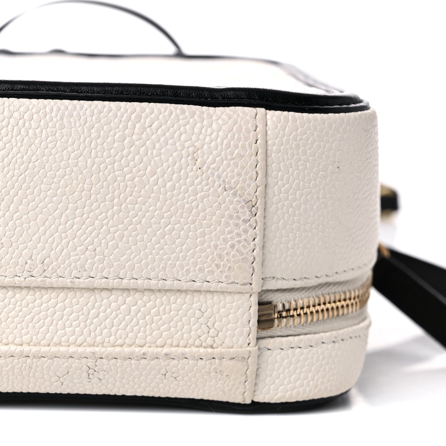 Chanel Caviar Quilted Medium CC Filigree Vanity Case White Black 17 of 19