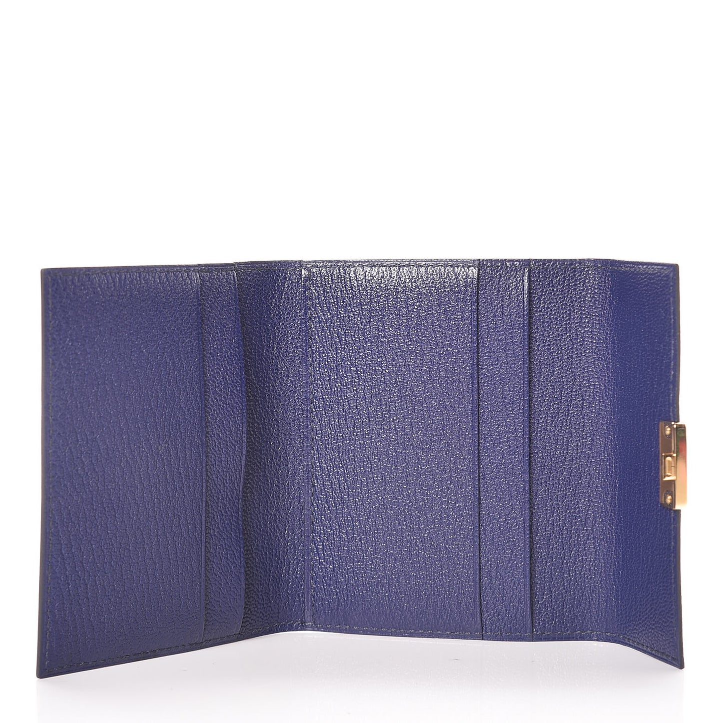 Chevre Mysore Mini Clic Card Holder Bleu Encre