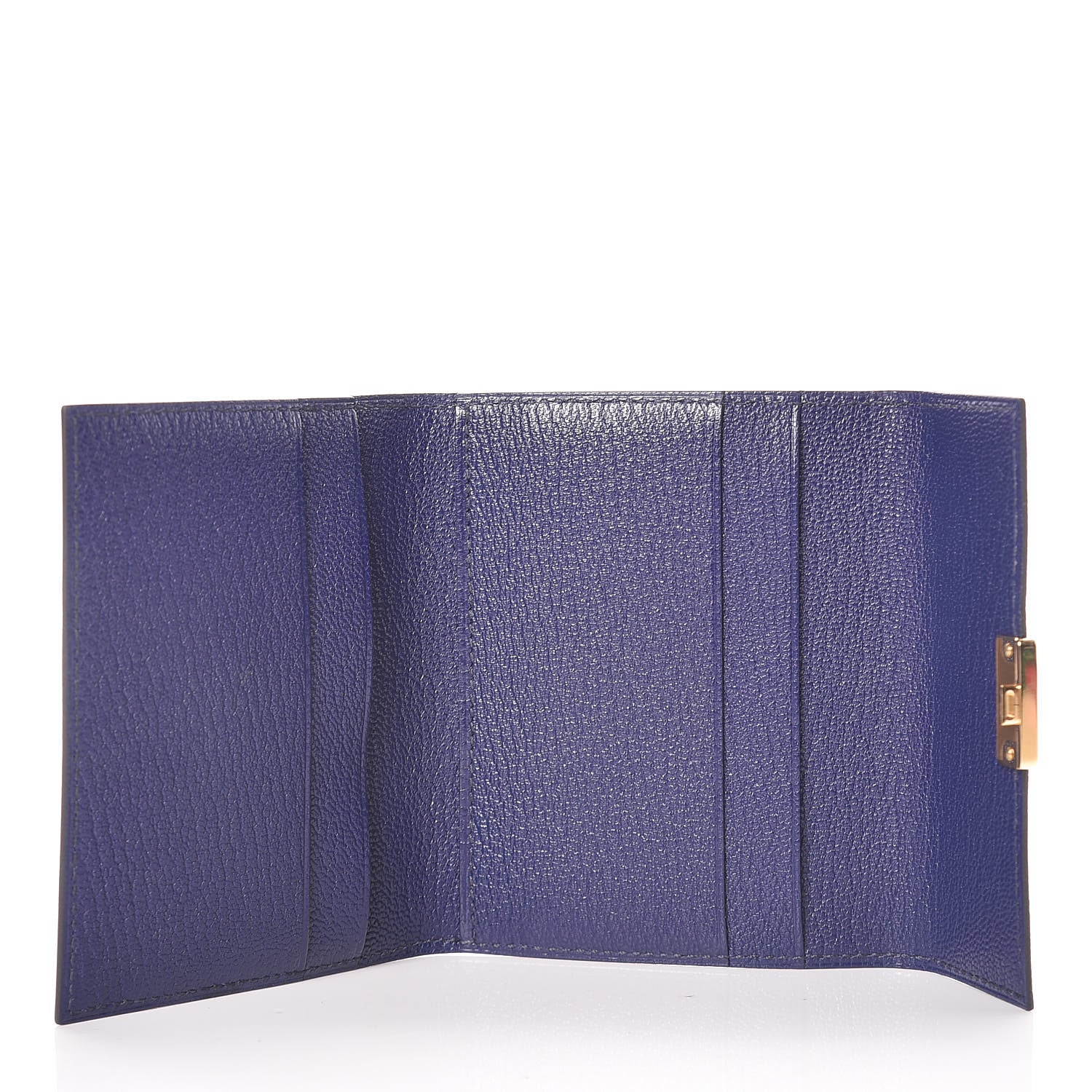 Hermes Chevre Mysore Mini Clic Card Holder Bleu Encre 5 of 8