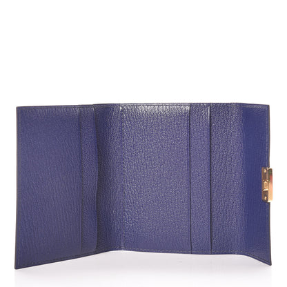 Hermes Chevre Mysore Mini Clic Card Holder Bleu Encre 5 of 8