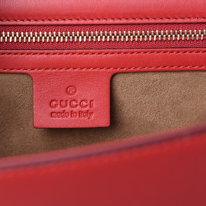 Gucci Moon Calfskin Medium Padlock Shoulder Bag Hibiscus Red 6 of 11