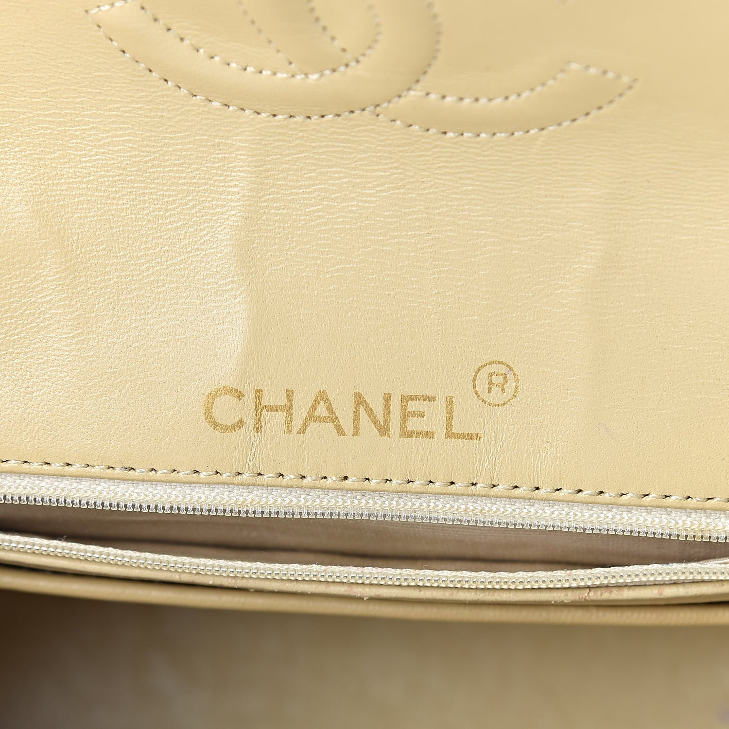 Chanel Lambskin Quilted Mini Square Flap Beige 6 of 17