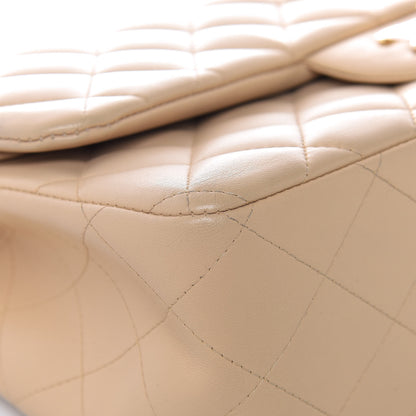 Chanel Lambskin Quilted Jumbo Double Flap Beige Clair 8 of 14