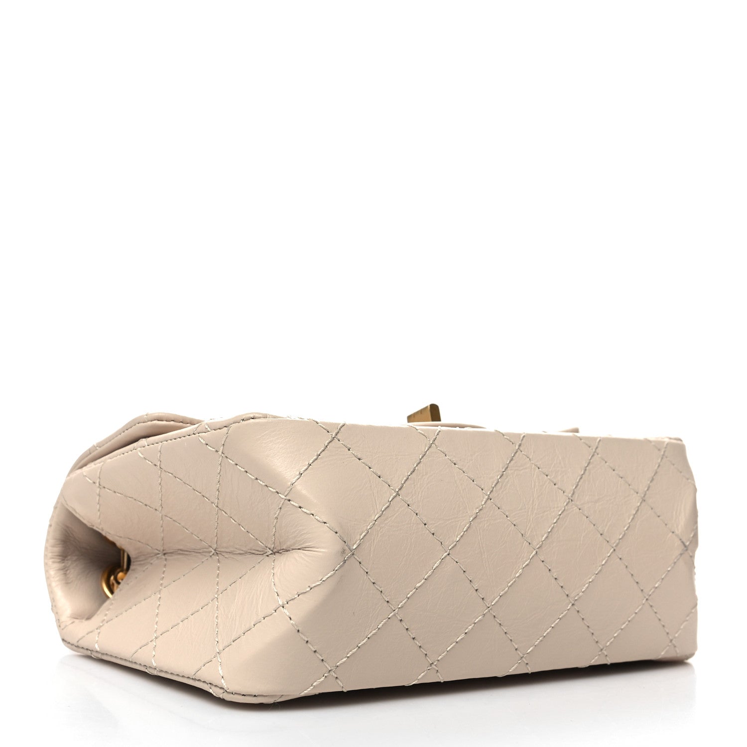 Chanel Aged Calfskin Quilted 2.55 Reissue Mini Flap Light Beige 4 of 11