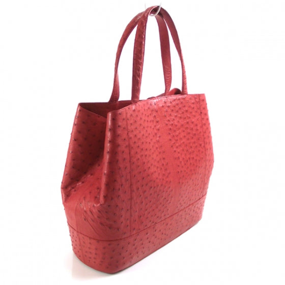 Ostrich Tote Red