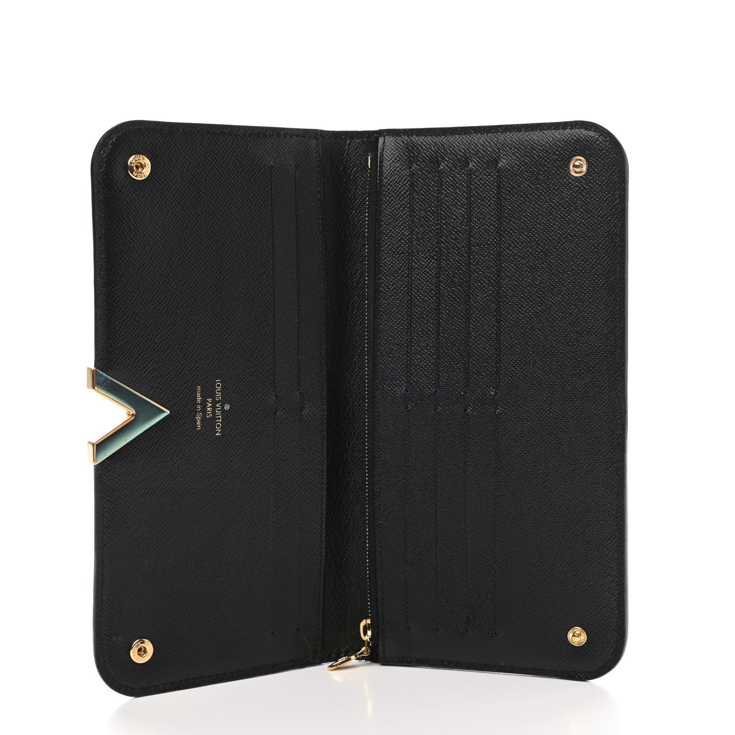 Louis Vuitton Monogram Calfskin Kimono Wallet Black 5 of 8