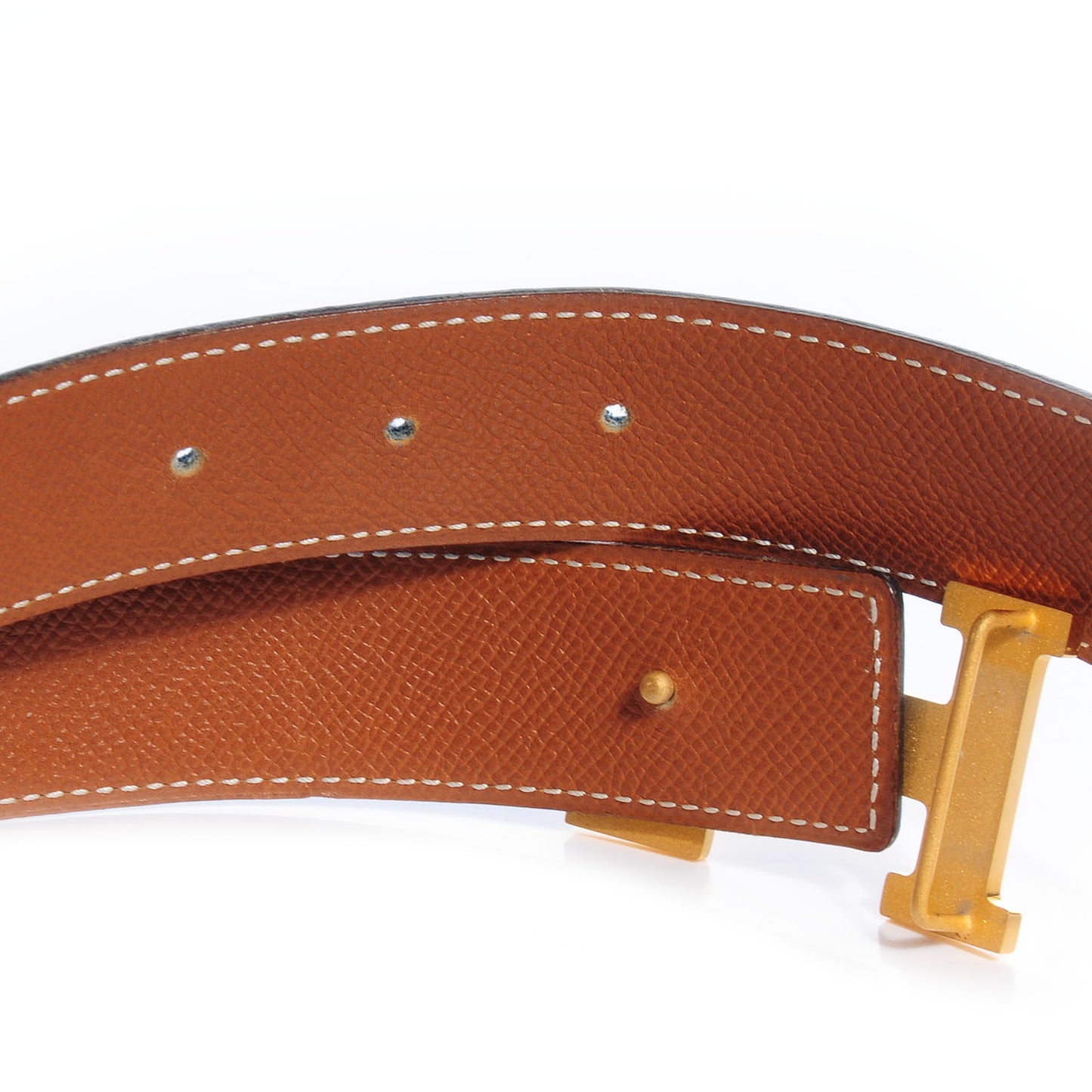 Courchevel Reversible Polished Constance 32mm H Belt 70 Bleu France Gold