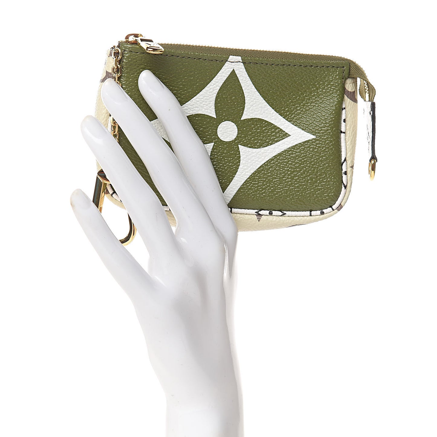 Monogram Giant Micro Pochette Accessories Kaki White