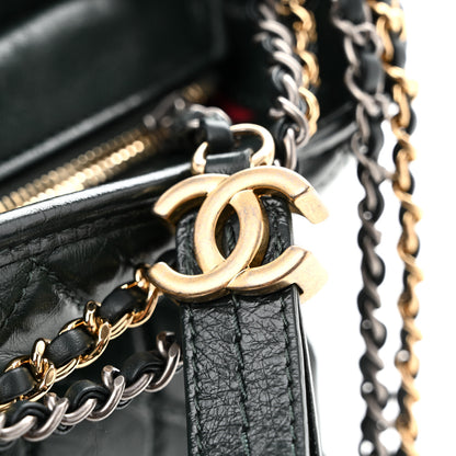 Chanel Aged Calfskin Quilted Medium Gabrielle Hobo Green 21 of 25