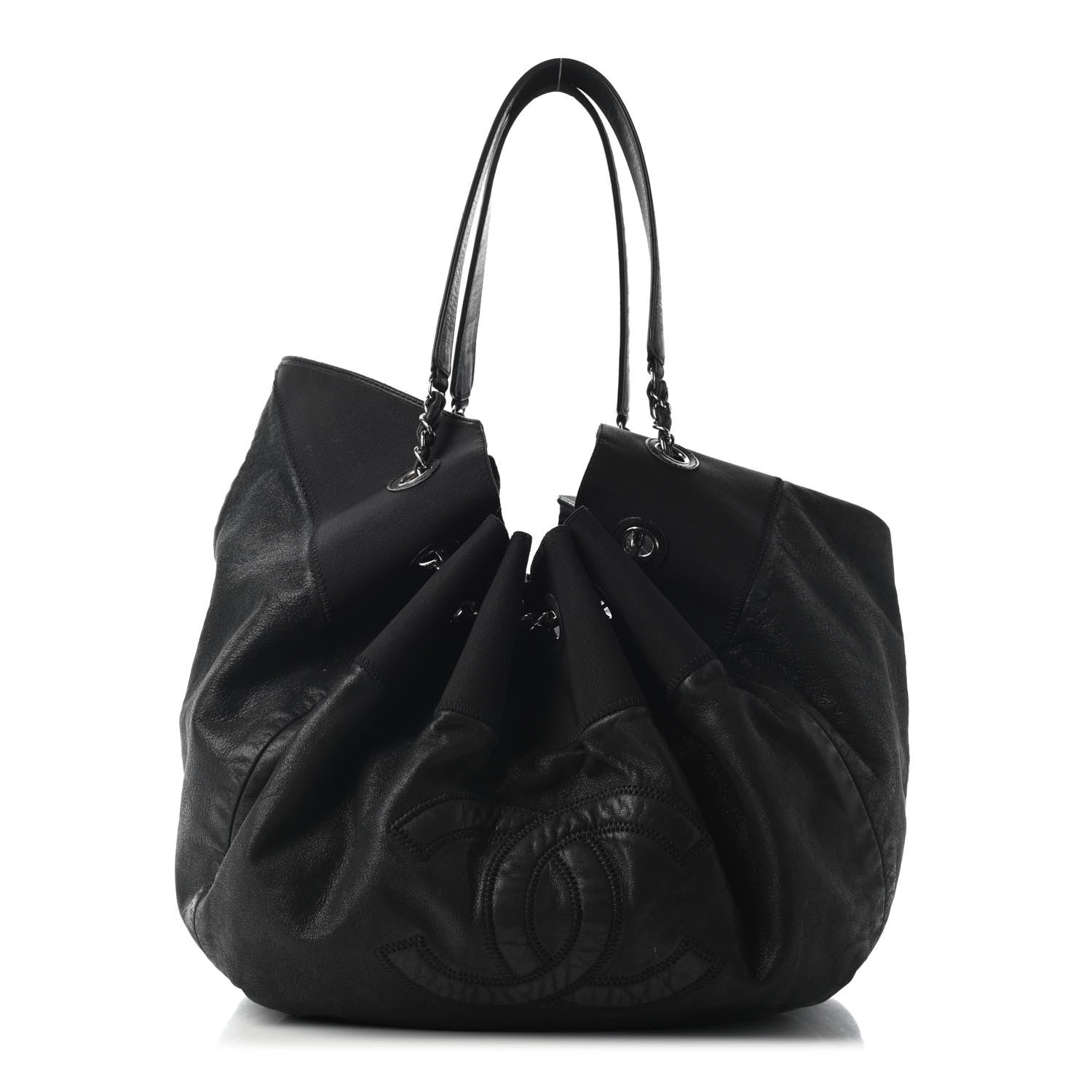 Chanel Iridescent Calfskin Large Stretch Spirit Cabas Black 1 of 10
